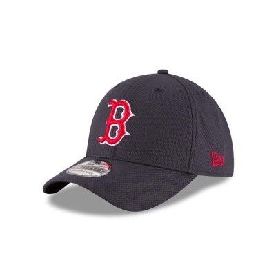 Blue Boston Red Sox Hat - New Era MLB Diamond Era 39THIRTY Stretch Fit Caps USA2453891